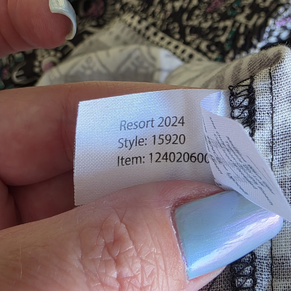 Marine Layer Small Long Dress Black and Pink Maxi Dress Floral Boho Chic - Picture 15 of 16